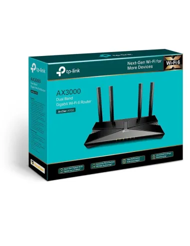 TP-Link ARCHER AX50 Router MU-MIMO WiFi 6 4 Puertos Ethernet Doble Banda AX3000