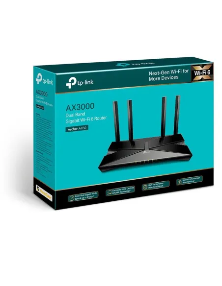 TP-Link ARCHER AX50 Router MU-MIMO WiFi 6 4 Puertos Ethernet Doble Banda AX3000