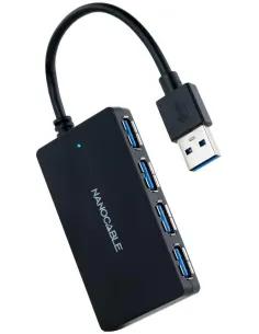 Nanocable 10.16.4403 HUB USB-A 3.0 a USB-A 3.0 4 Puertos 15 cm Negro-AAOAUS0187