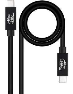 Nanocable 10.01.5001 Cable USB-C/USB-C USB 4.0 Gen 3x2 1m Negro-APTAPC1158