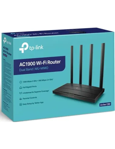TP-Link Archer C80 Router MU-MIMO Wifi 5 5 Puertos Ethernet AC1900