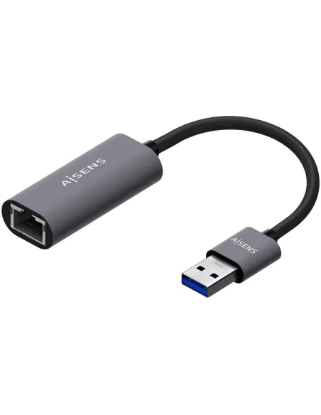Aisens A106-0708 Conversor USB 3.0 a Ethernet Gigabit 10/100/1000 Mbps 15cm Gris