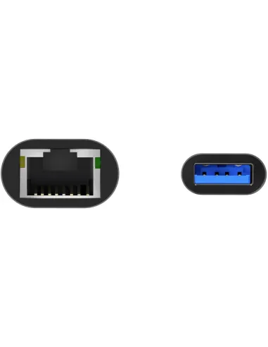 Aisens A106-0708 Conversor USB 3.0 a Ethernet Gigabit 10/100/1000 Mbps 15cm Gris