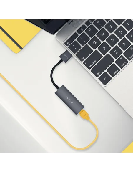 Aisens A106-0708 Conversor USB 3.0 a Ethernet Gigabit 10/100/1000 Mbps 15cm Gris
