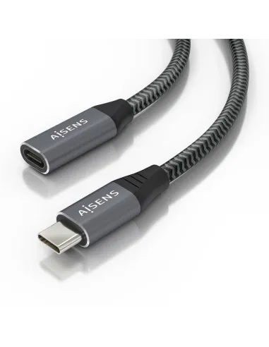 Aisens A107-0761 Cable USB-C 3.2 GEN 2x2 Macho/Hembra 1.5m Gris