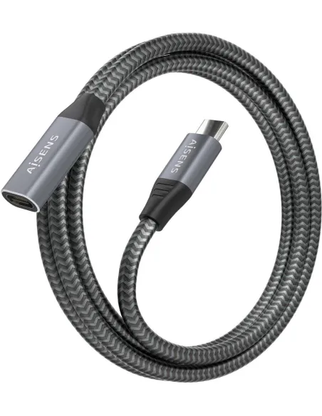 Aisens A107-0761 Cable USB-C 3.2 GEN 2x2 Macho/Hembra 1.5m Gris