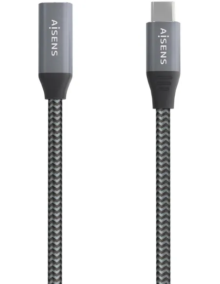 Aisens A107-0761 Cable USB-C 3.2 GEN 2x2 Macho/Hembra 1.5m Gris