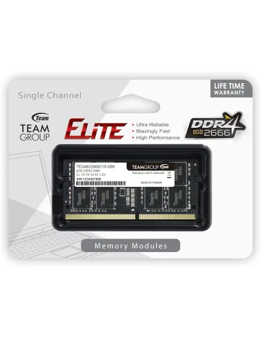 Team Group Elite SO-DIMM DDR4 2666MHz 8GB CL19 Negro
