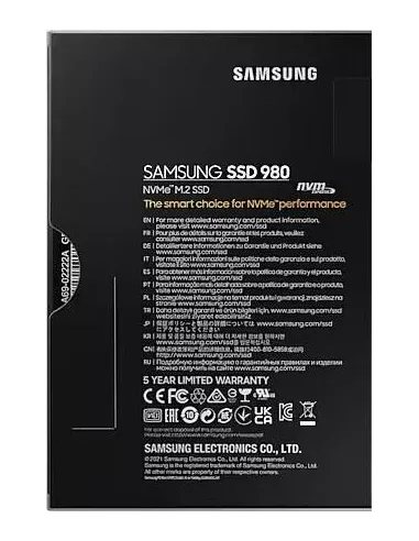 Samsung 980 SSD 1TB PCIe 3.0 NVMe M.2