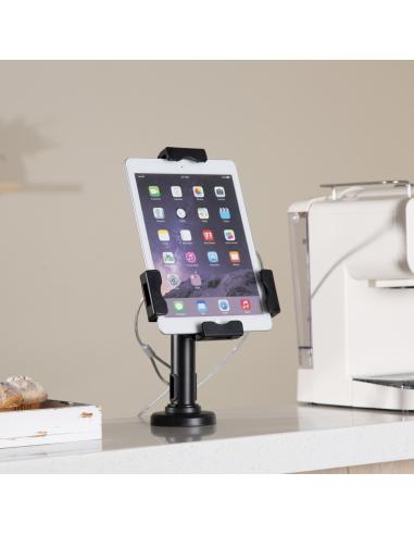 Aisens MS1P02-111 Soporte Profesional Antirobo de Sobremesa/Pared Ajustable para Tablet Negro