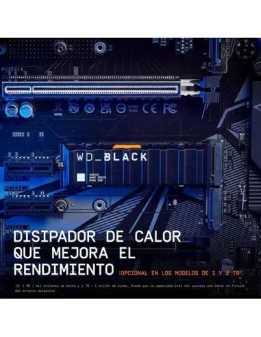 Western Digital Black SN850X SSD 1TB M.2 2280 PCIe Gen4 NVMe con Disipador Térmico