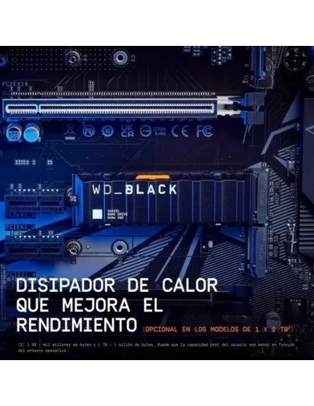 Western Digital Black SN850X SSD 1TB M.2 2280 PCIe Gen4 NVMe con Disipador Térmico