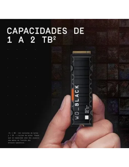 Western Digital Black SN850X SSD 1TB M.2 2280 PCIe Gen4 NVMe con Disipador Térmico
