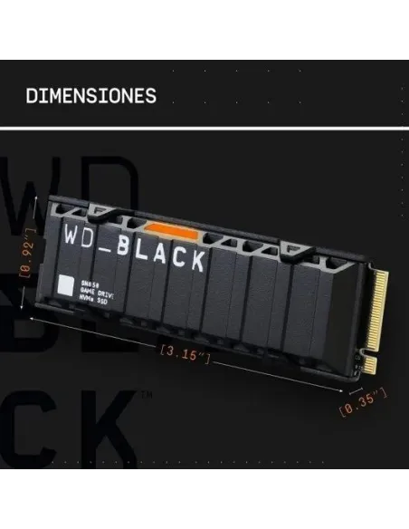 Western Digital Black SN850X SSD 1TB M.2 2280 PCIe Gen4 NVMe con Disipador Térmico