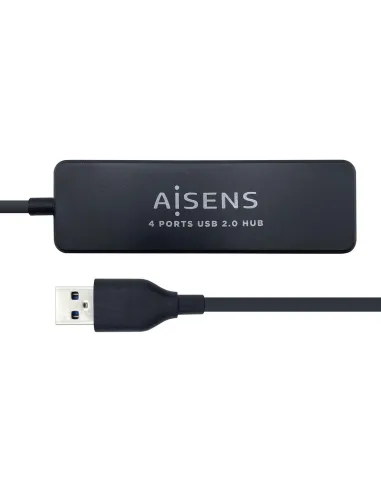 Aisens A104-0402 HUB USB-A a USB-A 4 Puertos 30 cm Negro