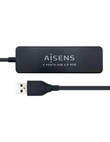 Aisens A104-0402 HUB USB-A a USB-A 4 Puertos 30 cm Negro