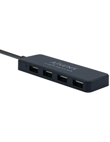 Aisens A104-0402 HUB USB-A a USB-A 4 Puertos 30 cm Negro