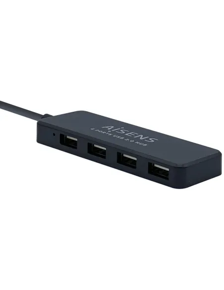 Aisens A104-0402 HUB USB-A a USB-A 4 Puertos 30 cm Negro