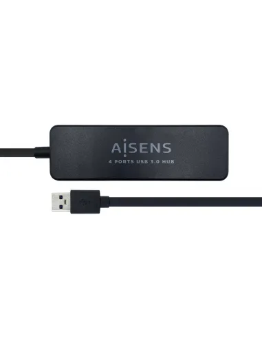 Aisens A106-0399 HUB USB-A 3.0 a USB-A 3.0 4 Puertos 30 cm Negro