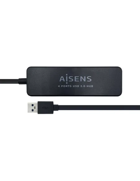 Aisens A106-0399 HUB USB-A 3.0 a USB-A 3.0 4 Puertos 30 cm Negro