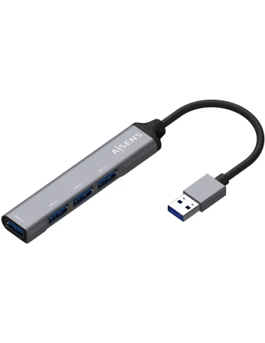 Aisens A106-0540 HUB USB 3.0 a USB-A 3.0 4 Puertos 10 cm Gris