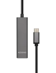 Aisens A109-0403 HUB USB-C 3.0 a USB-A 3.0 4 Puertos 15 cm Gris-APTAPC1028