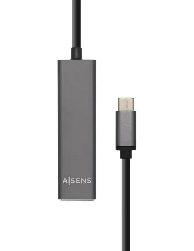 Aisens A109-0403 HUB USB-C 3.0 a USB-A 3.0 4 Puertos 15 cm Gris