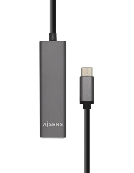 Aisens A109-0403 HUB USB-C 3.0 a USB-A 3.0 4 Puertos 15 cm Gris