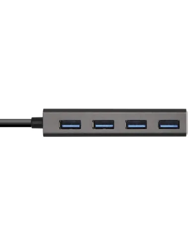 Aisens A109-0403 HUB USB-C 3.0 a USB-A 3.0 4 Puertos 15 cm Gris