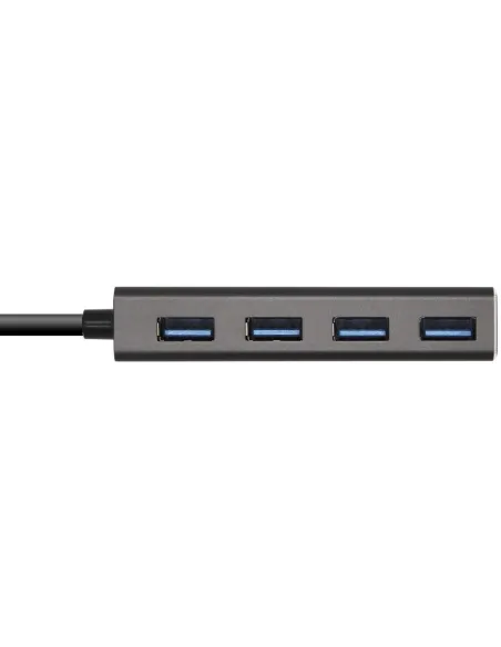 Aisens A109-0403 HUB USB-C 3.0 a USB-A 3.0 4 Puertos 15 cm Gris