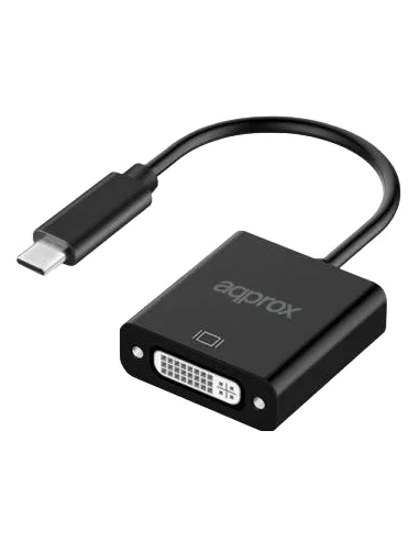 Approx APPC51 Adaptador de Imagen USB-C a DVI 13 cm Negro