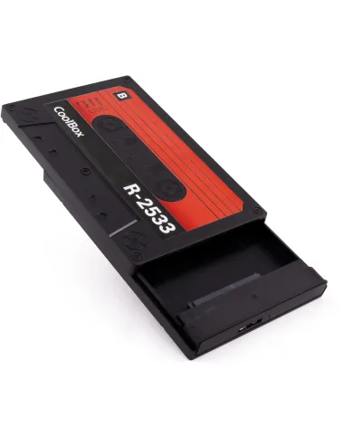 CoolBox SlimChase R-2533 Caja Externa para Disco Duro HDD/SSD 2.5" Retro Negra y Roja