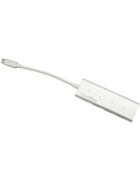 CoolBox COO-HUC4U3 Hub USB-C a USB-A 3.0 4 Puertos Blanco