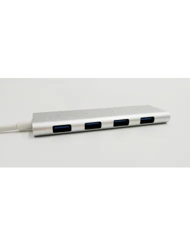 CoolBox COO-HUC4U3 Hub USB-C a USB-A 3.0 4 Puertos Blanco