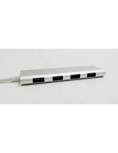 CoolBox COO-HUC4U3 Hub USB-C a USB-A 3.0 4 Puertos Blanco