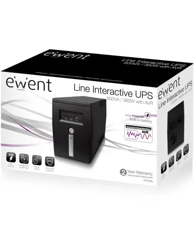 Ewent EW3946 UPS 600VA Line Interactive
