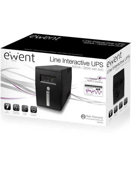 Ewent EW3946 UPS 600VA Line Interactive