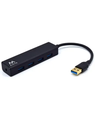 Ewent EW1136 HUB USB-A 3.0 a UBS-A 3.0 4 puertos 15 cm Negro