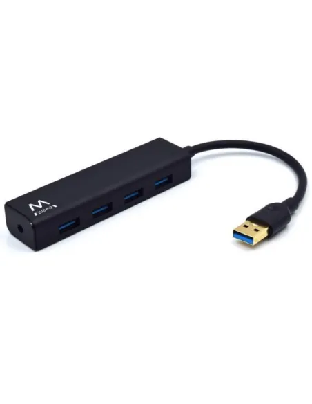 Ewent EW1136 HUB USB-A 3.0 a UBS-A 3.0 4 puertos 15 cm Negro