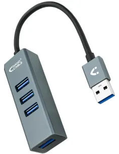 Nanocable 10.16.4402 HUB USB-A 3.0 a USB-A 3.0 4 Puertos 10 cm Gris-DATA49157