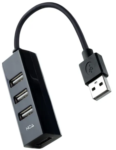 Nanocable 10.16.4404 USB-A a USB-A 4 Puertos 15 cm Negro