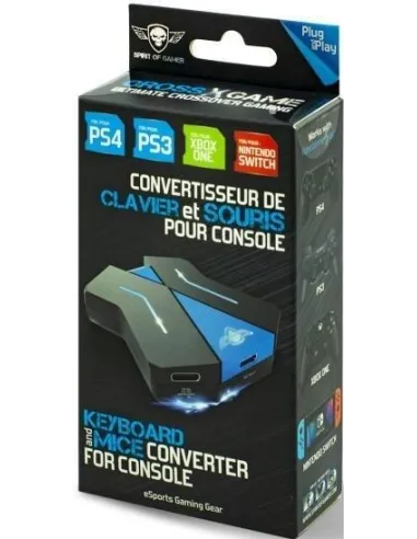 Spirit of Gamer SOG-CONV1 HUB USB-A 3.0/USB-C 3.0 5 Puertos Negro y Azul