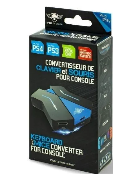Spirit of Gamer SOG-CONV1 HUB USB-A 3.0/USB-C 3.0 5 Puertos Negro y Azul