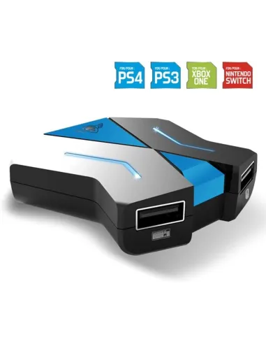 Spirit of Gamer SOG-CONV1 HUB USB-A 3.0/USB-C 3.0 5 Puertos Negro y Azul