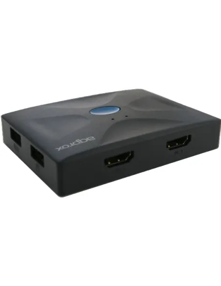 Approx APPKVHDMI2P Conmutador KVM HDMI/USB 4 Puertos Negro