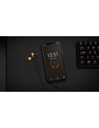 Krom Kinear Auriculares Gaming Intrauditivos Negro/Naranja