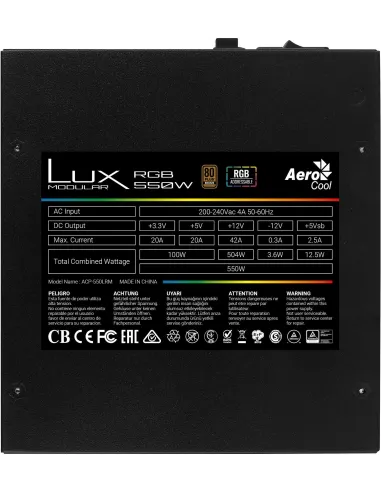 Aerocool Lux RGB 550M 550W 80 Plus Bronze
