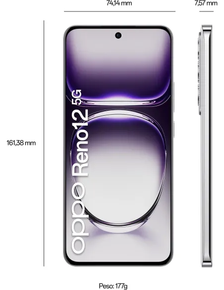 OPPO Reno 12 5G 12/256GB Plata