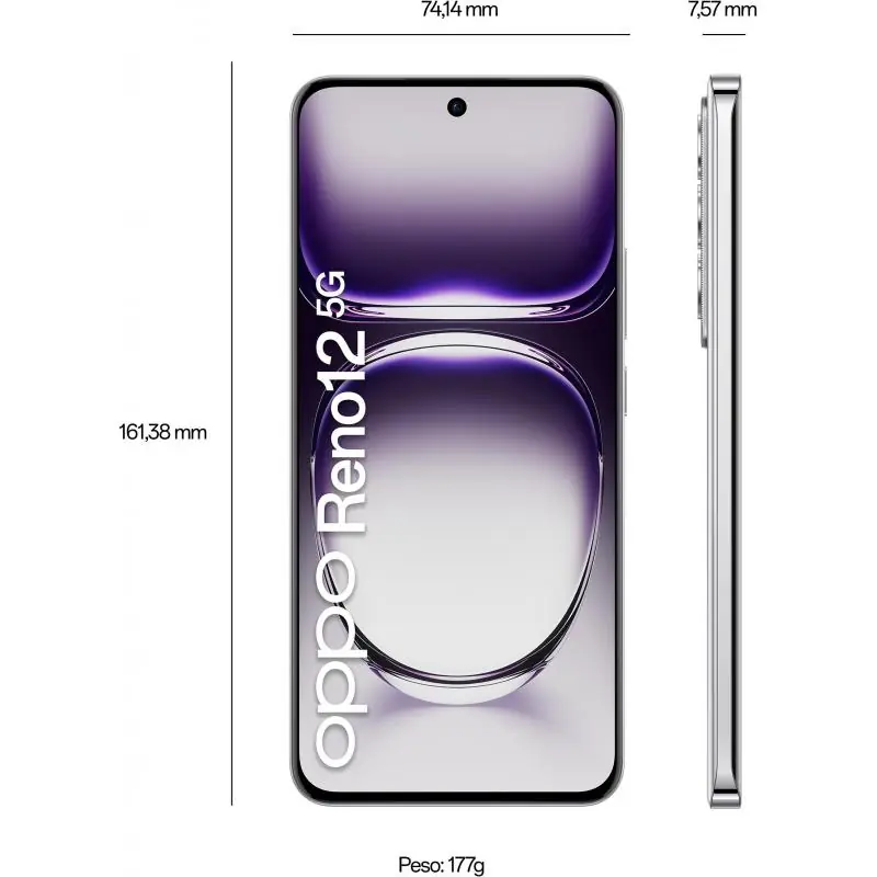 OPPO Reno 12 5G 12/256GB Plata