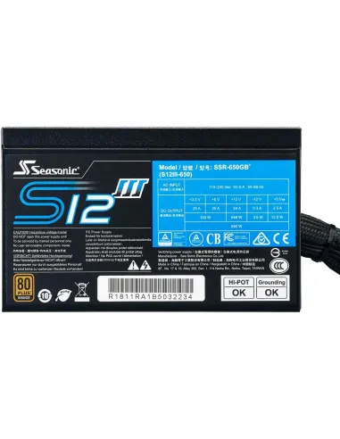 Seasonic S12III-550 550W 80 Plus Bronze
